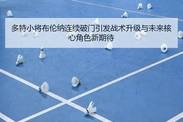 多特小将布伦纳连续破门引发战术升级与未来核心角色新期待
